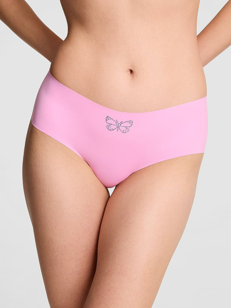 Комплект белья со стразами Victoria's Secret Pink бюст и бесшовные трусики чики 1161716481 (Розовый 36B/M)