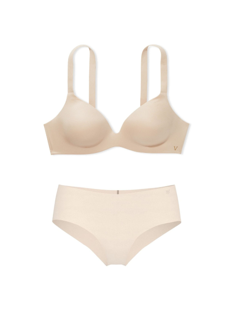 Жіночий комплект білизни Victoria's Secret ліф і трусики 1161851141 (Бежевий 34D/M)