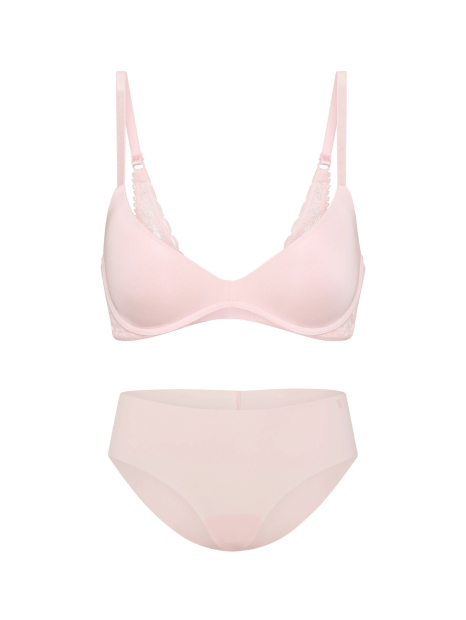 Комплект белья Victoria's Secret бюст Push-Up и бесшовные трусики бикини 1161855301 (Розовый 36D/M)