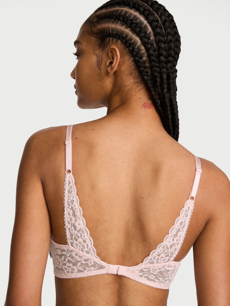 Комплект білизни Victoria's Secret бюст Push-Up та безшовні трусики бікіні 1161854058 (Рожевий 38С/L)