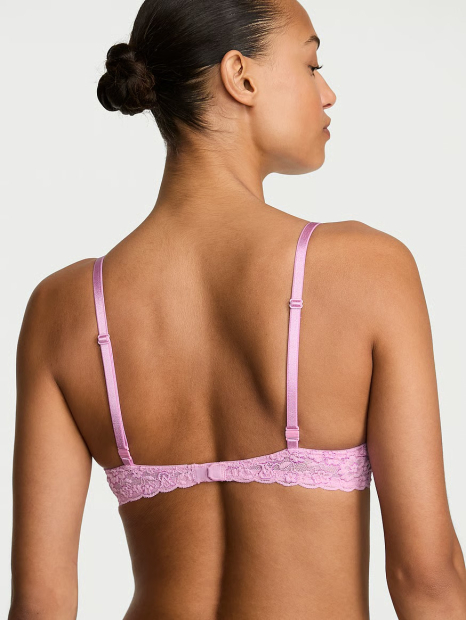 Кружевной комплект Victoria's Secret бюст Push-Up и трусики чики 1161889350 (Сиреневый 38C/L)