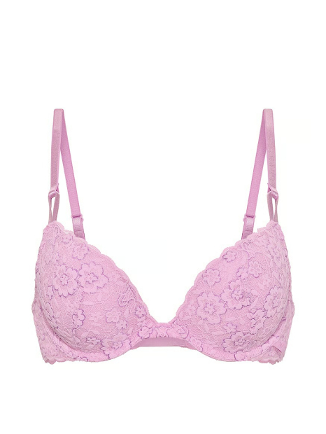 Кружевной комплект Victoria's Secret бюст Push-Up и трусики чики 1161889350 (Сиреневый 38C/L)