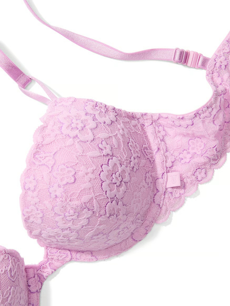 Кружевной комплект Victoria's Secret бюст Push-Up и трусики чики 1161889350 (Сиреневый 38C/L)