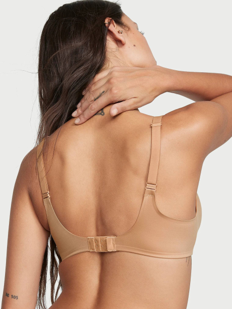 Женский комплект белья Victoria's Secret бюст и трусики тонг 1161889442 (Бежевый 32C/S)