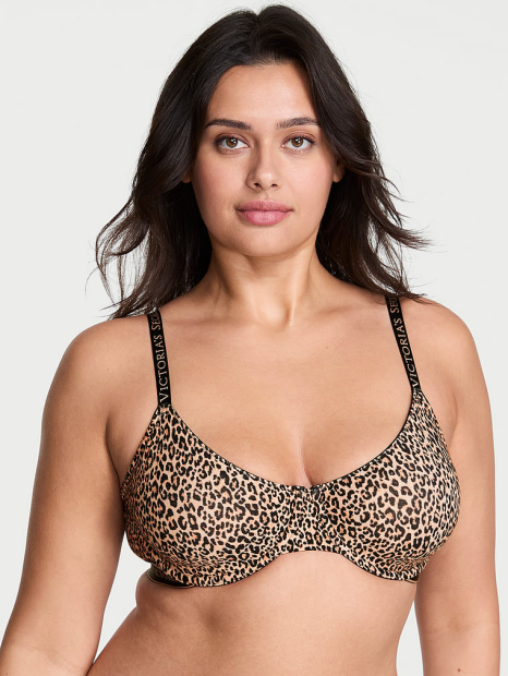 Комплект белья Victoria's Secret бюстгальтер и трусики тонг 1161898742 (Леопардовый 34B/S)