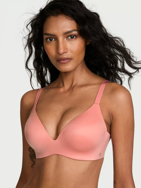 Женский комплект белья Victoria's Secret лиф Push-Up и трусики брифы 1161950113 (Розовый 36B/M)