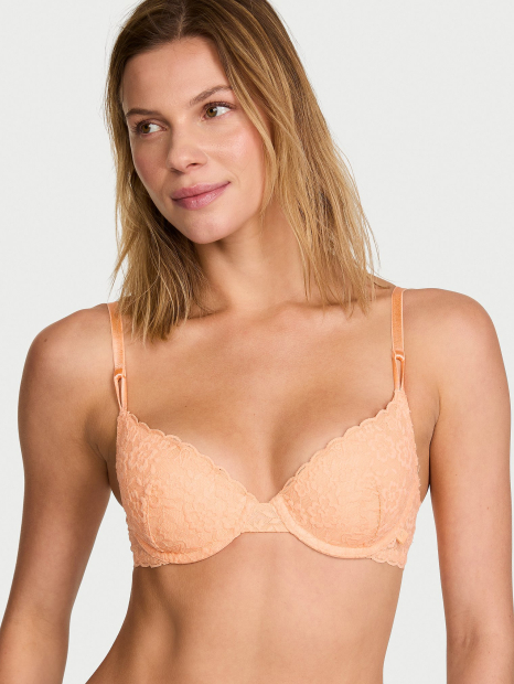 Комплект белья Victoria's Secret бюст и трусики тонг 1161966530 (Оранжевый 38С/L)