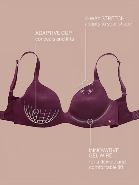 Женский комплект белья Victoria's Secret бюст и трусики тонг 1161990847 (Розовый 32B/XS)