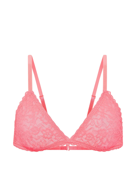 Комплект белья Victoria's Secret бралетт триангл и трусики тонг 1161994433 (Розовый M)