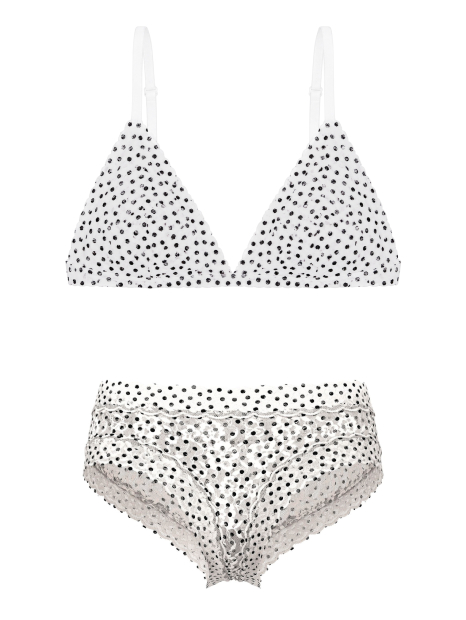 Комплект белья Victoria's Secret бралетт триангл и трусики чики 1162033610 (Белый S)