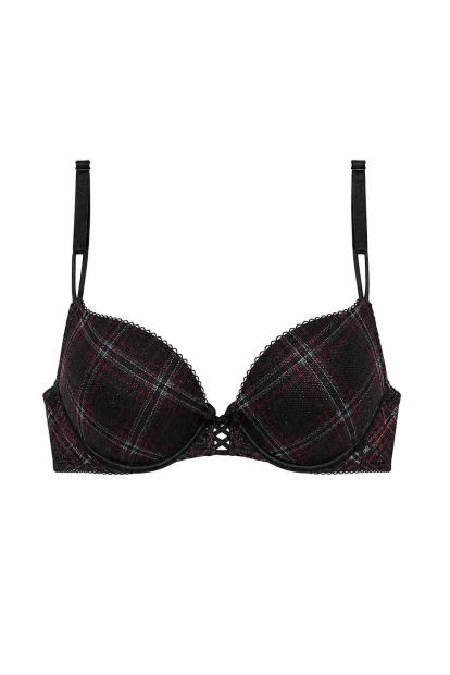 Комплект белья Victoria's Secret бюст и трусики тонг 1162066643 (Черный 34B/S)
