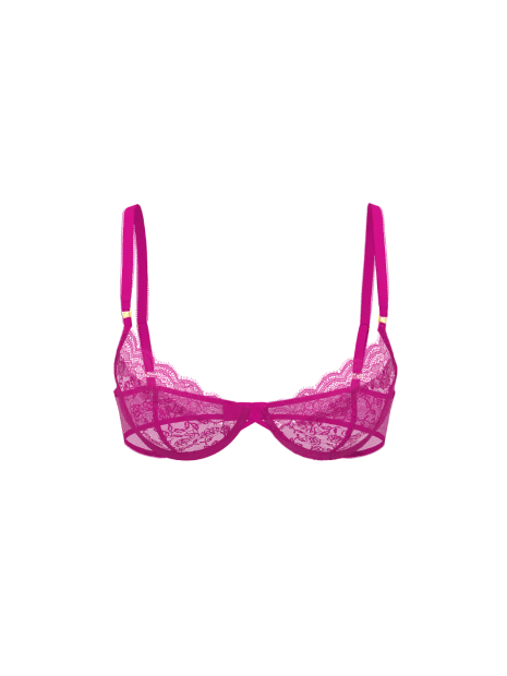 Комплект білизни Victoria's Secret бюст та трусики тонг 1162176317 (Рожевий 36C/M)