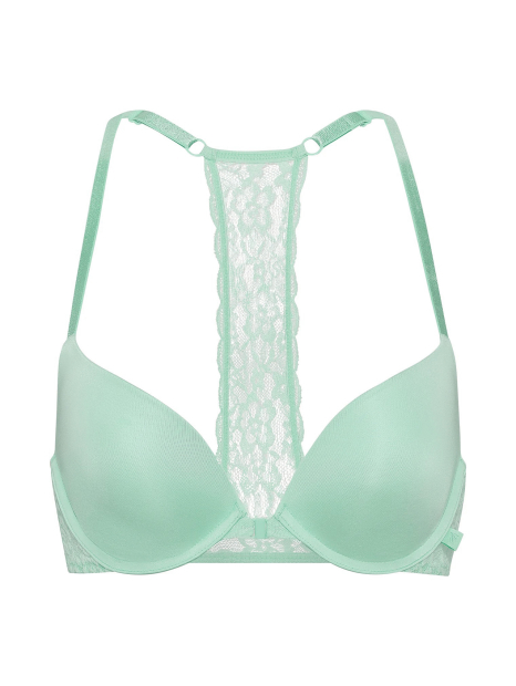 Комплект белья Victoria's Secret бюст Push-up и трусики чики 1162189824 (Бирюзовый 36D/L)