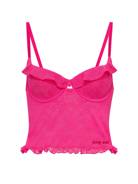 Комплект білизни Victoria's Secret Pink корсетний топ та трусики чики 1162197981 (Рожевий XL)