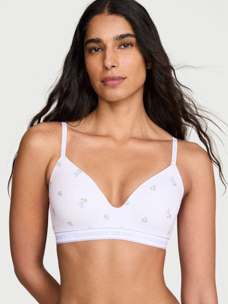 Женский комплект белья Victoria's Secret бюст и трусики хипхаггеры с вышивкой 1162223787 (Белый 36D/L)