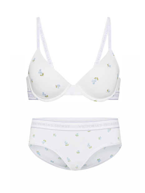 Комплект білизни Victoria's Secret бюст та трусики хіпхагери 1162231767 (Білий 38C/XL)