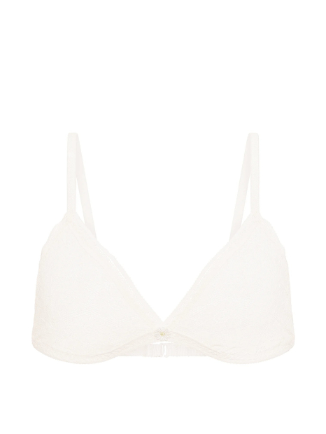 Мереживний комплект білизни Victoria's Secret бюст триангл і трусики брифи 1162256532 (Молочний XXL)