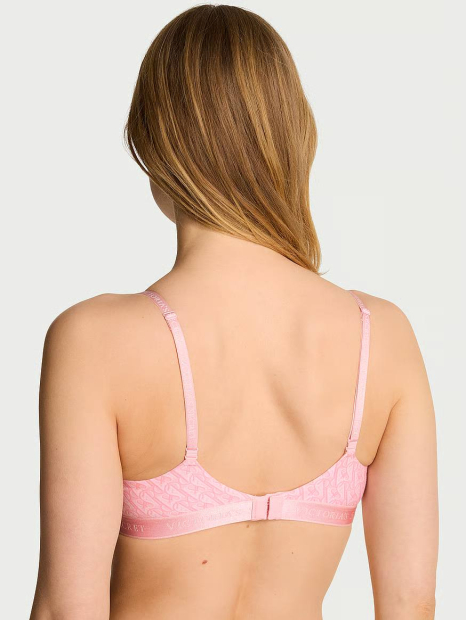 Женский комплект белья Victoria's Secret бюст и трусики тонг 1162322298 (Розовый 38C/XL)