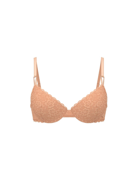 Кружевной комплект Victoria's Secret бюст Push-Up и трусики чики 1162385664 (Оранжевый 34A/S)