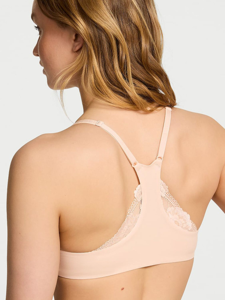Комплект белья Victoria's Secret бюст Push-Up и трусики тонг 1162465382 (Бежевый 32C/S)