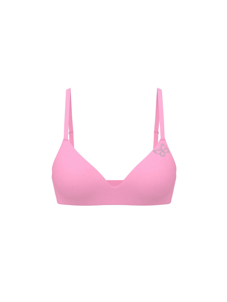 Комплект білизни зі стразами Victoria's Secret Pink погруддя та безшовні трусики тонг 1162583859 (Рожевий 38C/L)