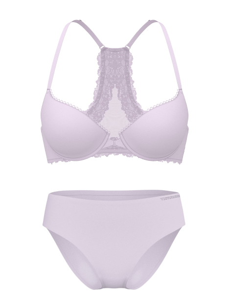 Жіночий комплект білизни Victoria's Secret погруддя Push-Up і трусики бікіні 1162604155 (Бэзовий 36C/L)