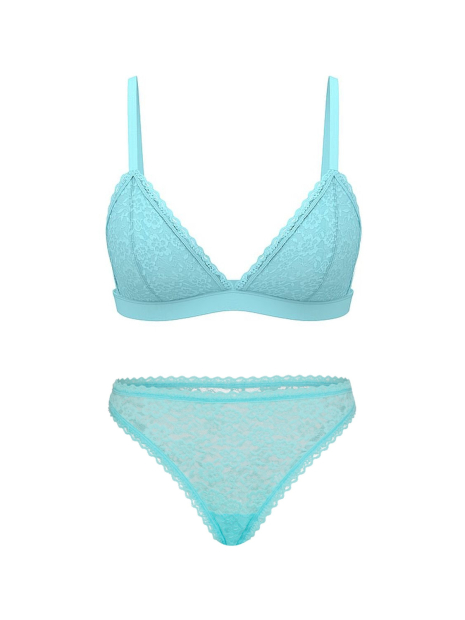 Комплект білизни Victoria's Secret бралетт триангл та трусики брифи 1162712722 (Блакитний XXL)