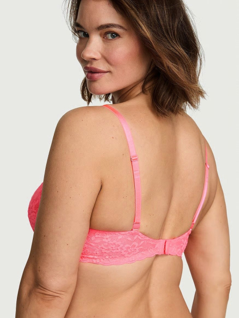 Кружевной комплект Victoria's Secret бюст и трусики шортики 1162850021 (Розовый 34C/M)
