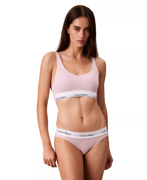 Женский комплект белья Calvin Klein бралетт и трусики бикини 1162853733 (Розовый XL)