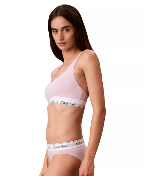 Женский комплект белья Calvin Klein бралетт и трусики бикини 1162853733 (Розовый XL)