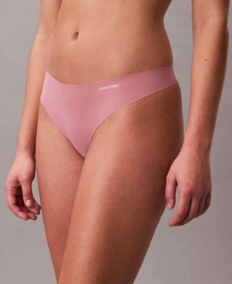 Женский комплект белья Calvin Klein бралетт триангл и трусики тонг 1162864320 (Розовый XL)