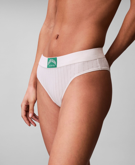 Женский комплект белья Calvin Klein топ бандо и трусики бикини 1162871998 (Молочный S)