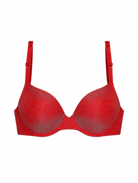Комплект белья Victoria's Secret Pink бюстгальтер Push-up и трусики хипхаггеры 1162909880 (Красный 34A/XS)