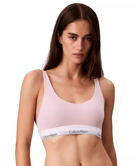 Женский комплект белья Calvin Klein бралетт и трусики бикини 1163179283 (Розовый M)