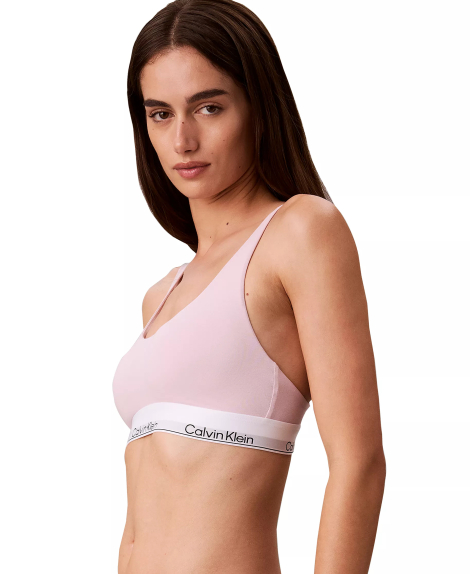 Женский комплект белья Calvin Klein бралетт и трусики бикини 1163179283 (Розовый M)