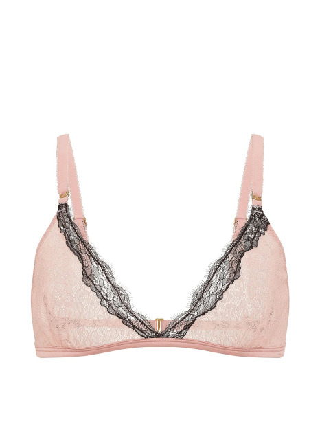 Комплект білизни Victoria's Secret бралетт триангл та трусики тонг 1162991630 (Рожевий L)