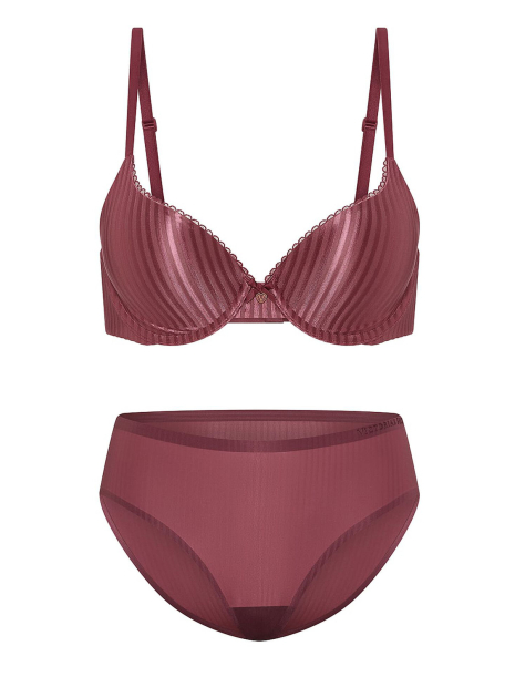 Женский комплект белья Victoria's Secret бюст с Push-Up и трусики бикини 1163050202 (Розовый 34C/S)
