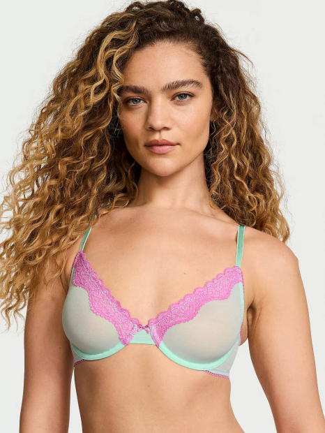 Комплект белья Victoria's Secret бюст и трусики чики 1163083591 (Бирюзовый 34B/XS)