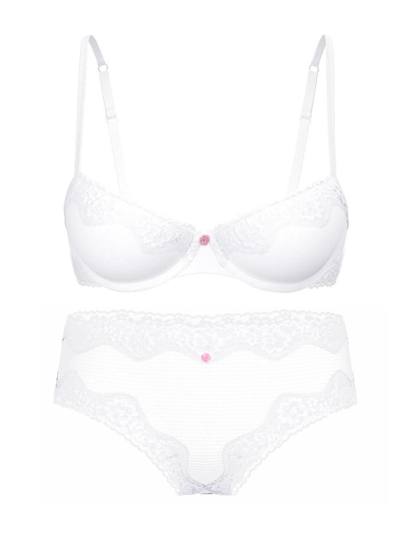 Комплект білизни Victoria's Secret бюст та трусики чики 1163316660 (Білий 34D/M)