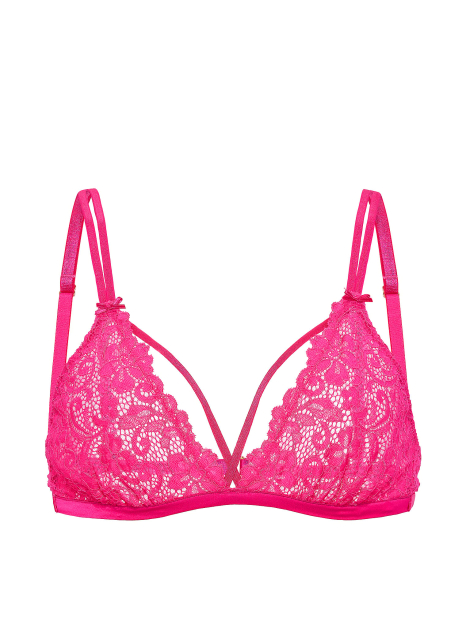 Комплект белья Victoria's Secret бралетт триангл и трусики тонг 1163351099 (Розовый L)