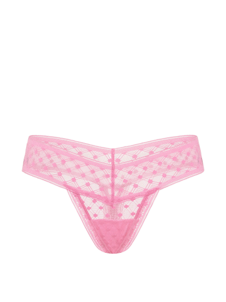 Комплект белья Victoria's Secret бралетт триангл и трусики тонг 1163373571 (Розовый XL)