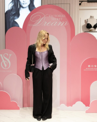 Комплект белья Victoria's Secret корсет и трусики стринги 1159830979 (Сиреневый S)