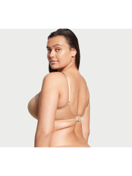 Гладкий комплект білизни Victoria's Secret погруддя Push-Up і трусики стрінг бікіні 1159838192 (Бежевий 32A/XS)