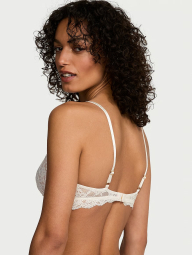 Кружевной комплект белья Victoria's Secret бюст и трусики бразильяны со стразами 1159838227 (Молочный XL)