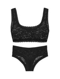Розкішний мереживний комплект Victoria's Secret бралетт та трусики чики 1159838268 (Чорний L)