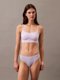 Бесшовный комплект белья Calvin Klein бра-топ и трусики тонг 1159838370 (Сиреневый M)