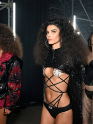 Жіночий комплект білизни Victoria's Secret ліф та трусики хіпхагери 1159838387 (Чорний 34B/S)