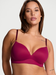 Комплект білизни Victoria's Secret погруддя Push-Up та трусики тонг 1159838392 (Бордовий 34A/S)