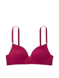 Комплект белья Victoria's Secret бюст Push-Up и трусики тонг 1159838392 (Бордовый 34A/S)