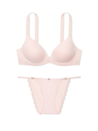 Жіночий комплект білизни Victoria's Secret погруддя з технологією Infinity Flex і бікіні трусики 1159838403 (Рожевий 38C/L)